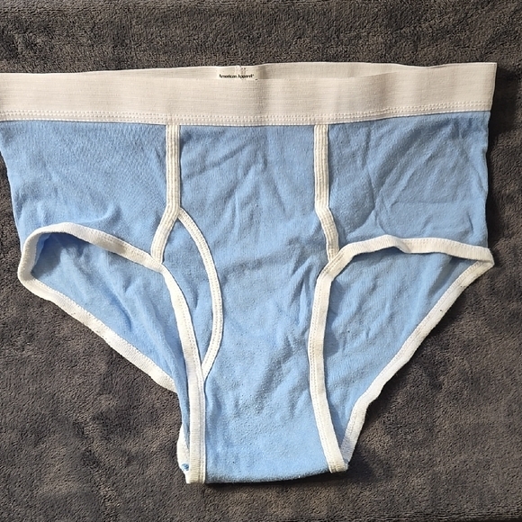 American Apparel Blue and White Briefs - Picture 1 of 3